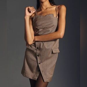 Maeve Anthropologie NEW Button Front Removable Strap Dress Sz 6